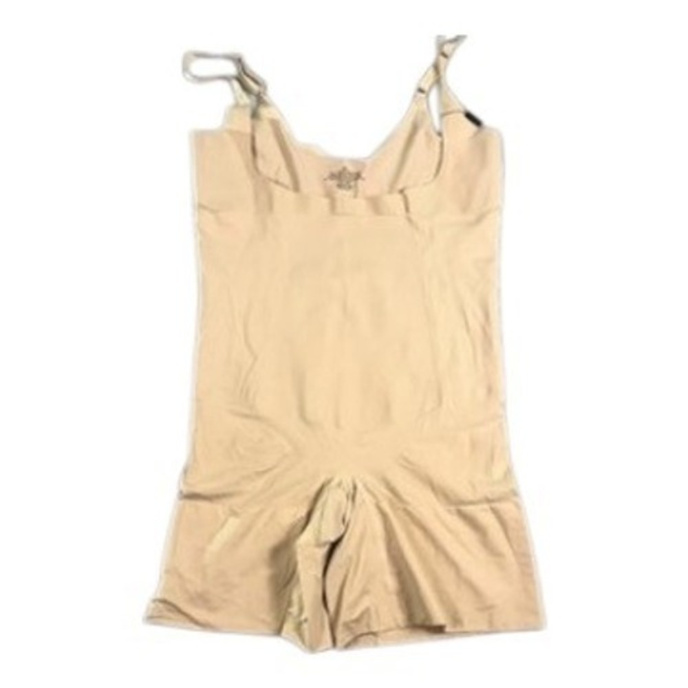 Shaperx Fitness Full Body Shapewear Beige Bodysuit Shorts XXL NWOT